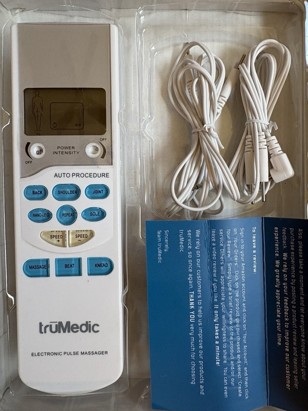 truMedic PL-009 TENS Unit Electronic Pulse Massager Pain Relief Complete In Box gallery