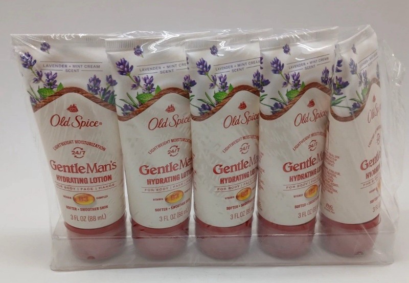 Old Spice Gentleman’s Blend Body Lotion – Lavender & Mint 5 Pack (3oz Each)