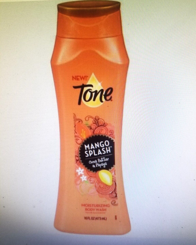 (2-16 oz BOTTLES) BODY WASH TONE MANGO SPLASH COCOA BUTTER SCENT/ USA MADE