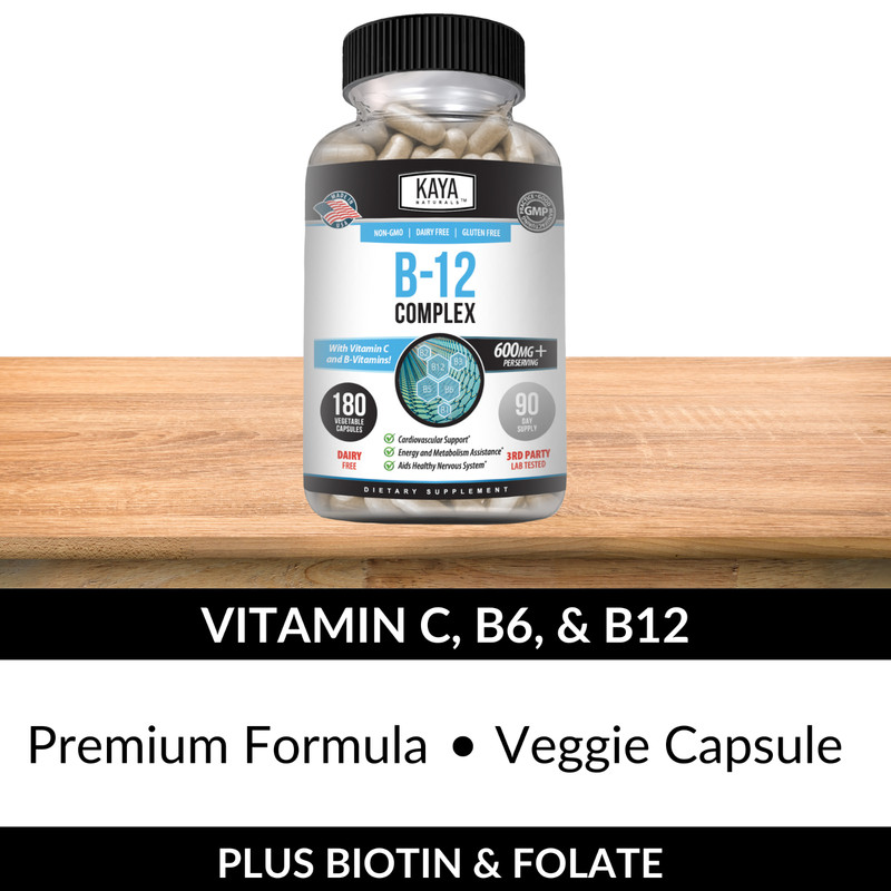 B-12 Complex 180ct Vitamin B2 B6 B12 & C Biotin Inositol Folate Choline gallery