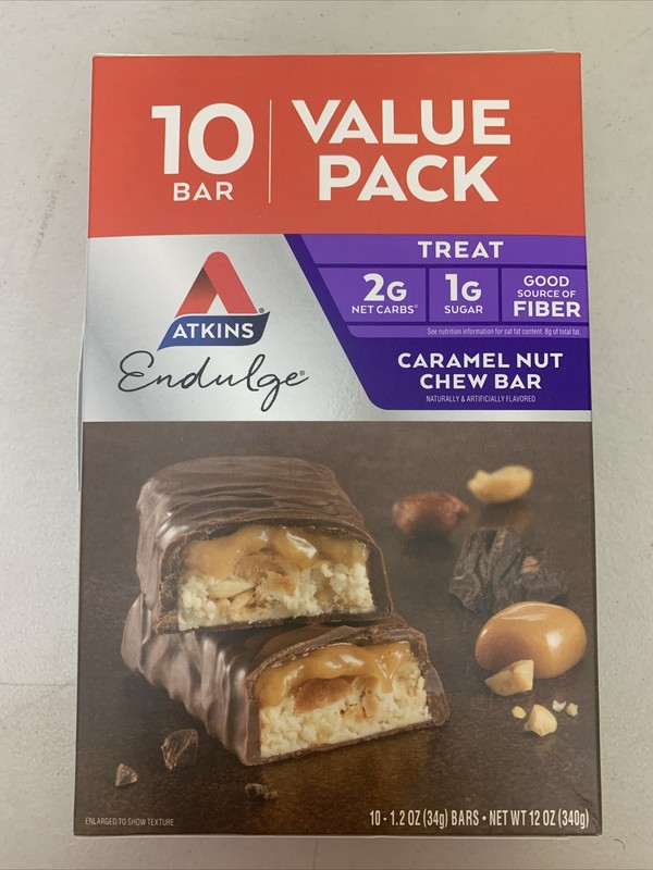 Atkins 710437 Endulge Caramel Nut Chew Bar – 10 Count