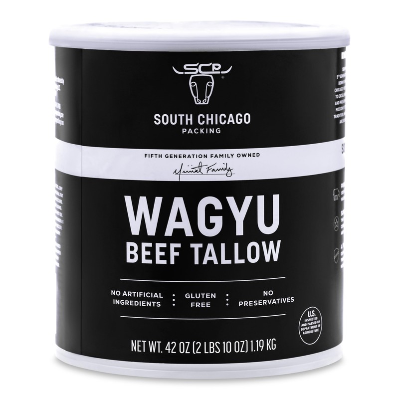 South Chicago Packing Wagyu Beef Tallow, 42 Ounces, Paleo-friendly Keto-friendly