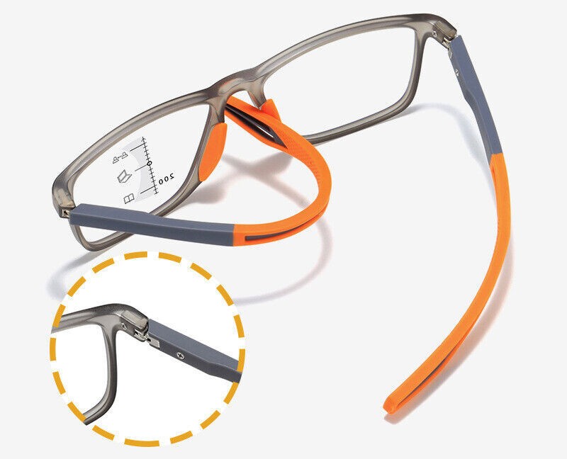 Men TR90 Bifocal Progressive Reading Glasses Flexible Sport Presbyopic Readers gallery