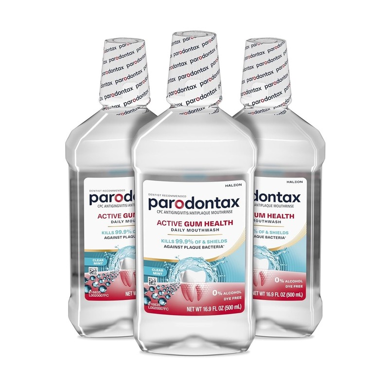 3X Parodontax Active Gum Health Mouthwash, Antiplaque & Antigingivitis,16.9 Oz