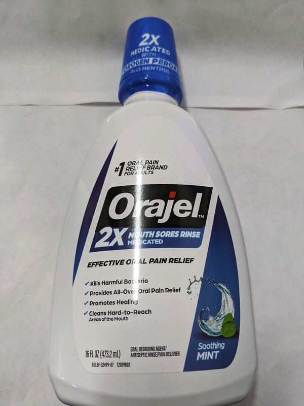 4 PACK Orajel Antiseptic For All Mouth Sore Rinse Fresh Mint 16 Oz