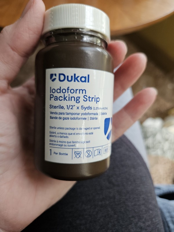 Dukal 1/2 Inch X 5 Yards Packing Strip Iodoform