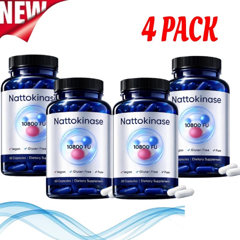 4X Nattokinase Supplement – 10800 FU 60 Capsules Per Serving HO T 2026