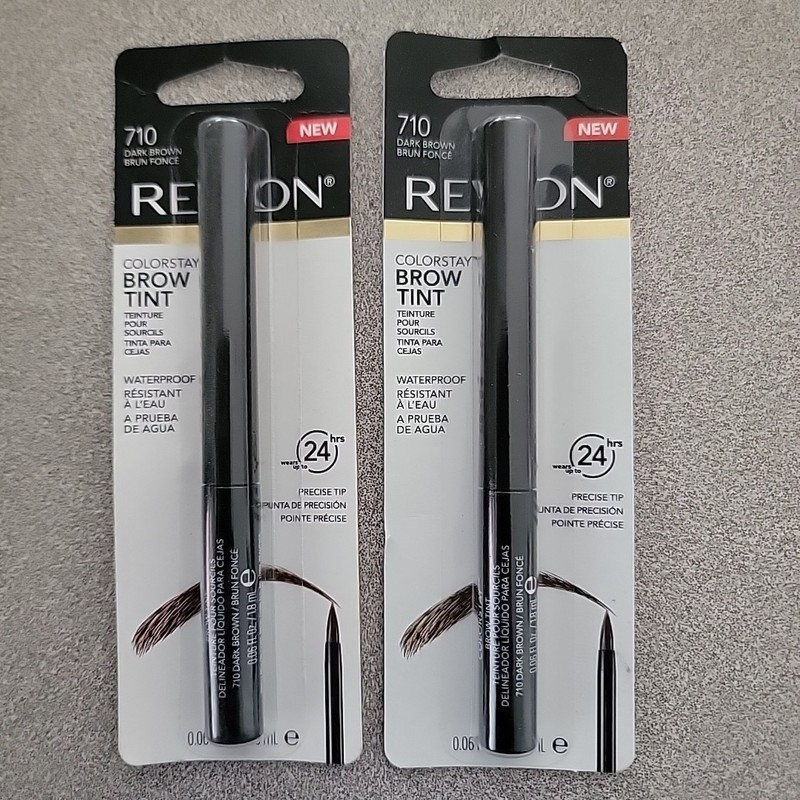 Revlon Colorstay Brow Tint 710 Dark Brown Waterproof 24 Hours 4 Pencils