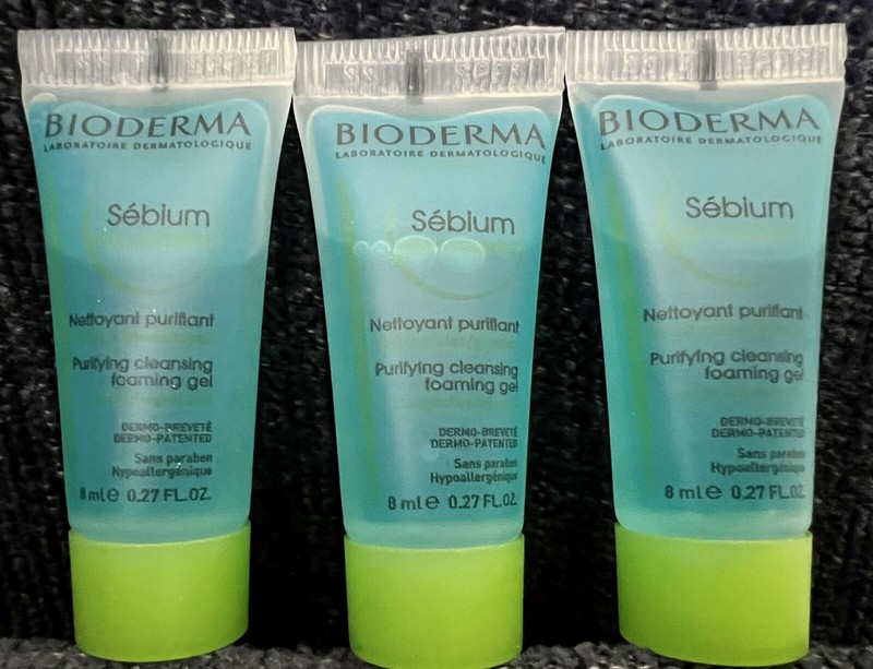 BIODERMA Sebium Cleansing Gel 8ml Each 3 Pack TRAVEL SIZE