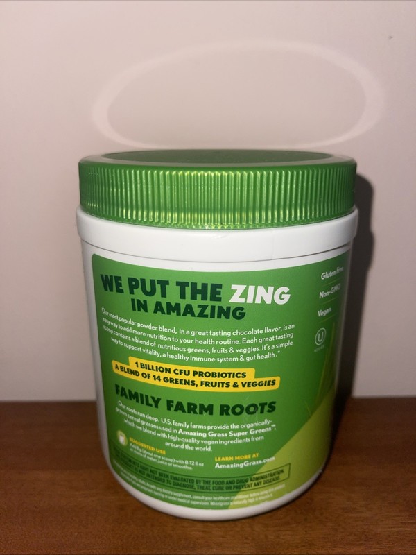 Amazing Grass Greens Superfood Chocolate Drink Powder 8 5 oz 240g All-Natural gallery
