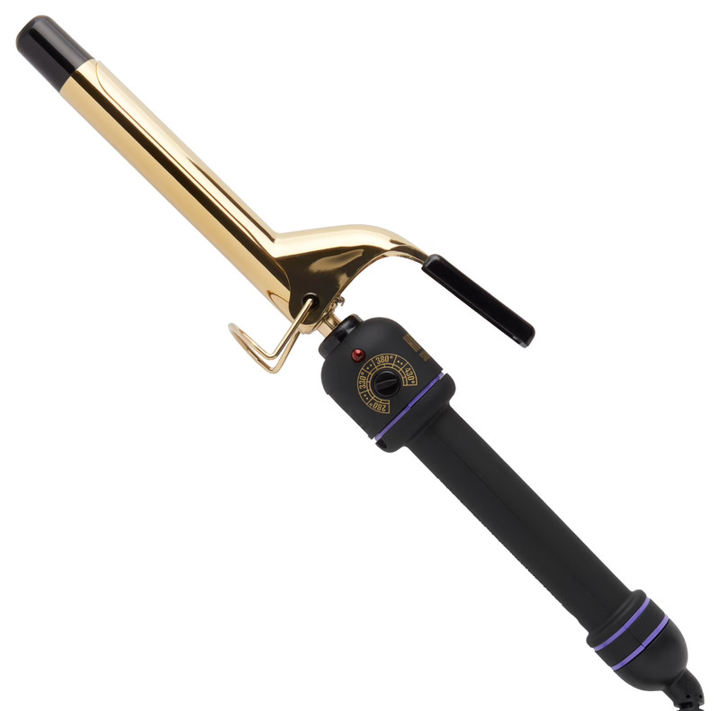 HOT TOOLS 24K Gold Extended Barrel 1″ Curling Iron Wand Signature, Refurbished
