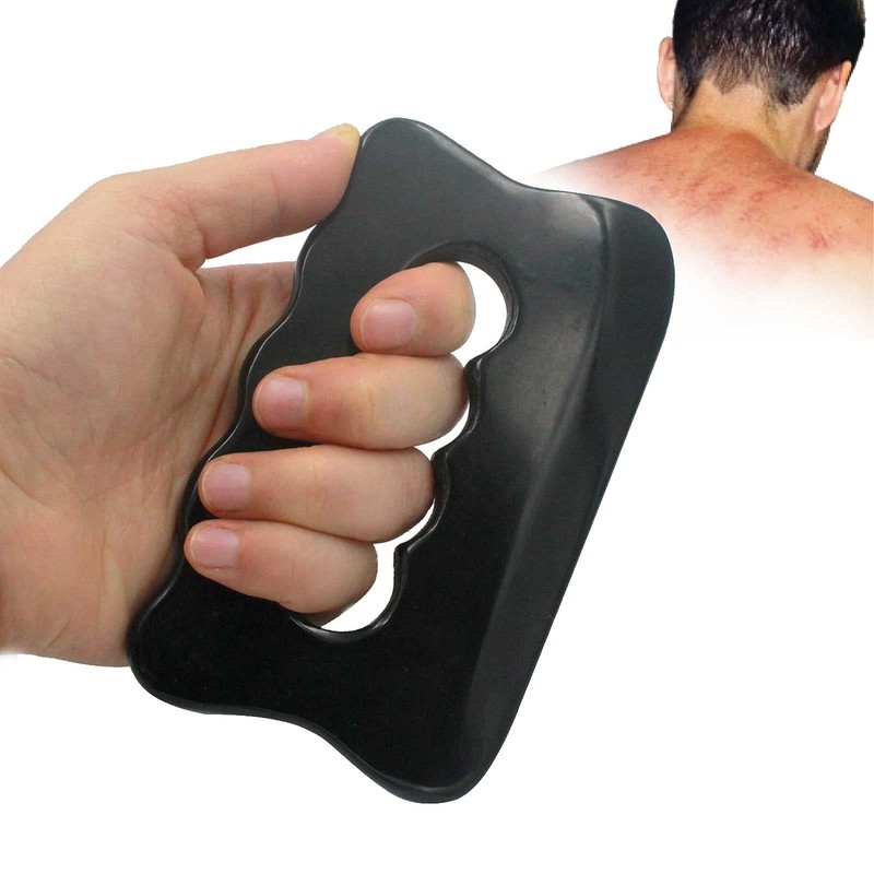 Gua Sha Massage Tool – Bian Stone Scraping Tool for Back, Neck, Arms & Legs