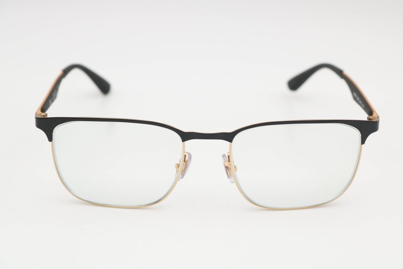 Ray-Ban Rb6363 2890 Polished Black On Gold Square Eyeglasses Frames 54-18-145
