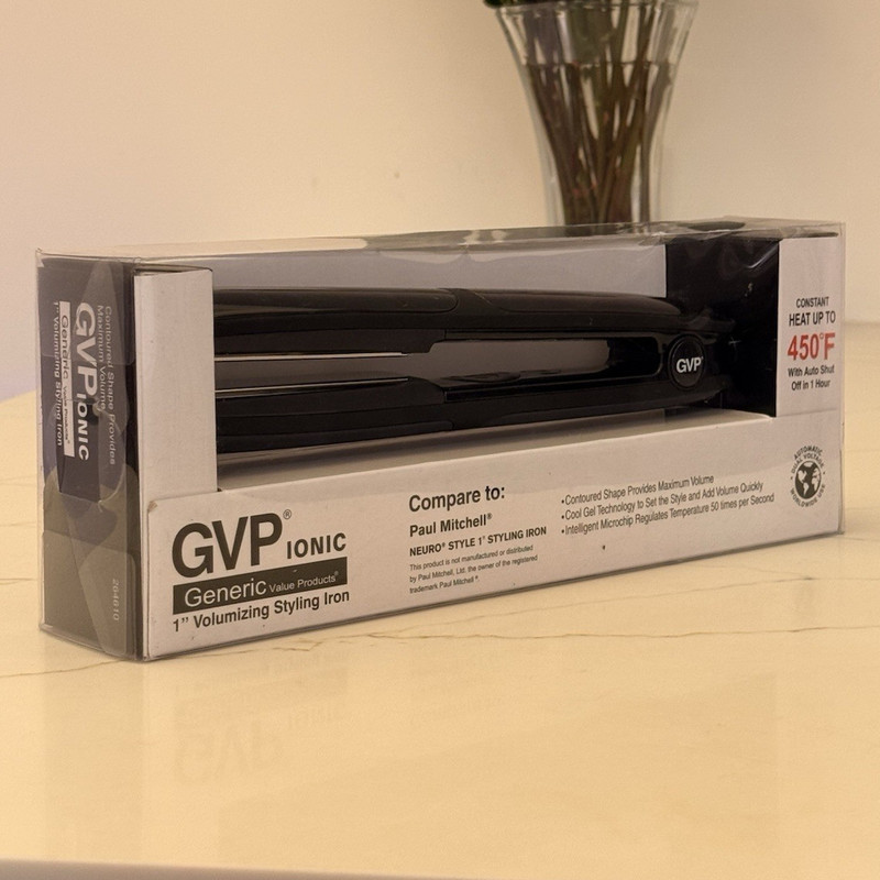 GVP Ionic 1″ Volumizing Styling Iron – Professional Salon-Quality Flat Iron