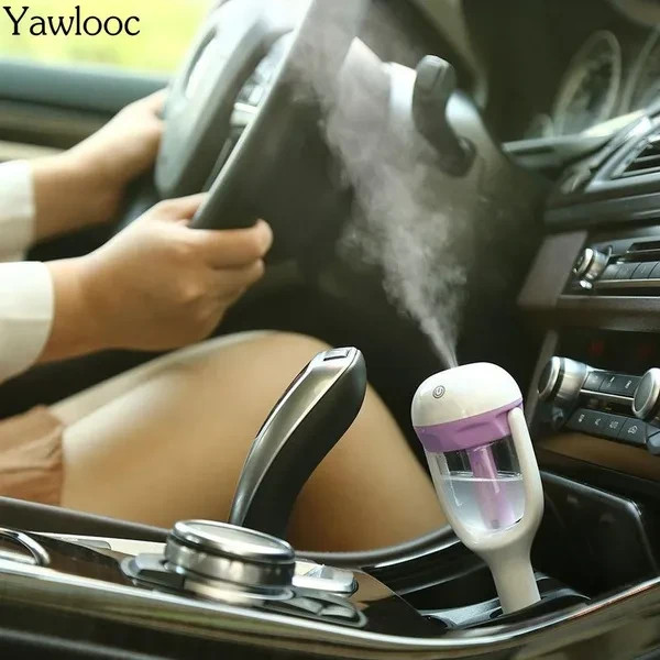 12V Car Air Purifier Steam Humidifier Aroma Diffuser Air Essential Oil Air Car A