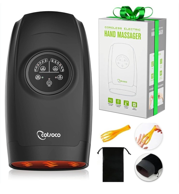 Cotsoco Hand Massager w/ Heat & Compression 6 Levels Hand Therapy for Arthritis