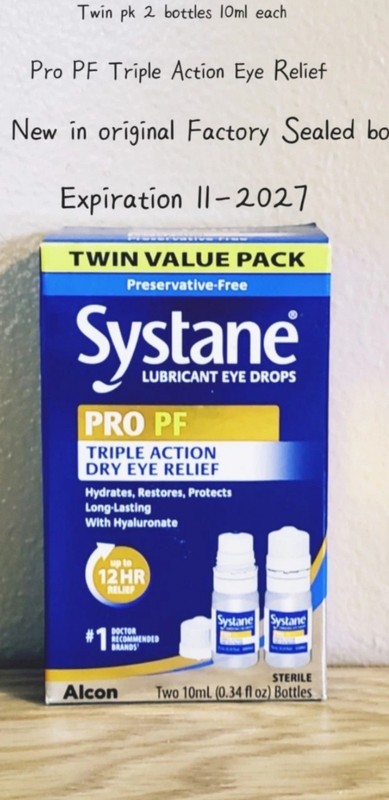Systane PRO PF Triple Action, Dry Eye Relief. Twin Pack New Original Box 11-27