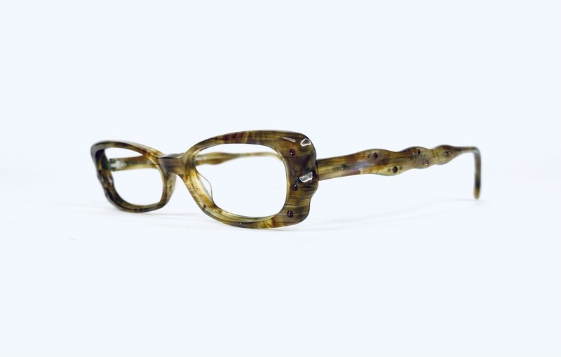 Jean Lafont Paris Cat Eye Tortoise Wood Lucite Glasses France Gloria 50 15 140
