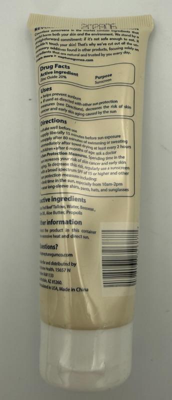 Lot of 3 Neptune Health Beef Tallow Sunscreen SPF 30 Broad Spectrum Water Resist gallery