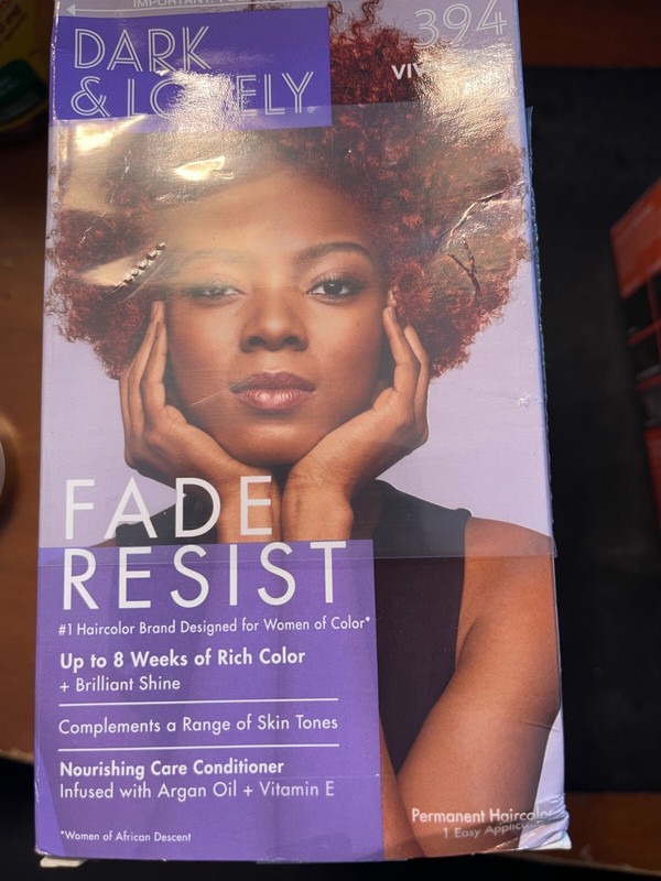 Dark & Lovely #394 Vivacious Red, Permanent Hair Color Fade resist
