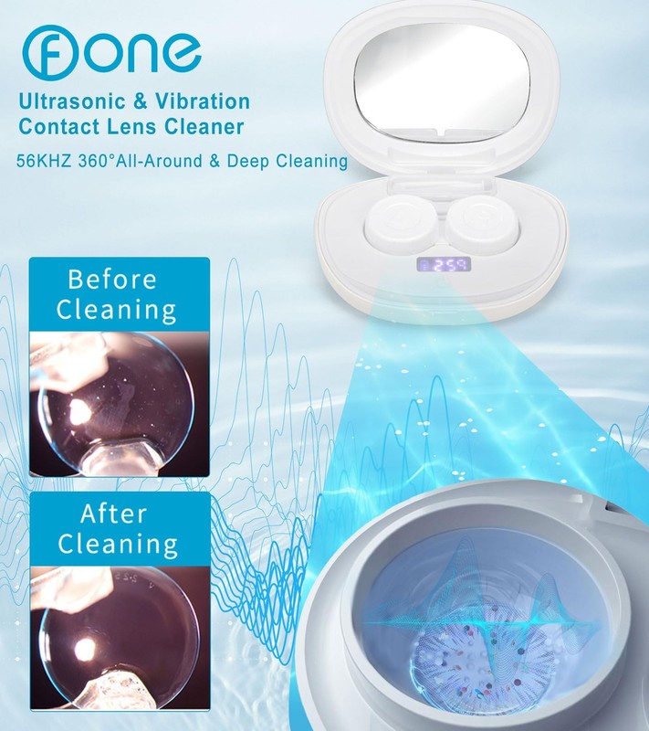 Contact Lens Cleaner, Ultrasonic Contact Lens Cleaning Machine with USB Charger, gallery