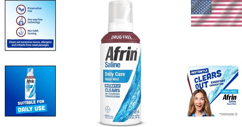 Soothing Saline Nasal Spray - Hydrating, Drug-Free Relief for All Ages, 4.5 OZ gallery