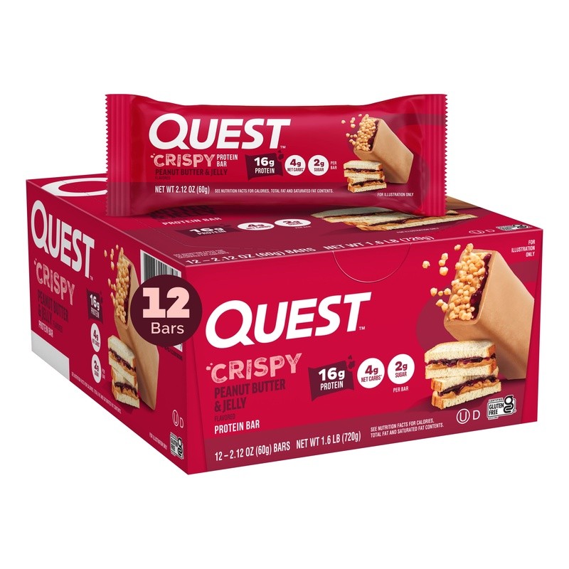 High Protein Peanut Butter Jelly Bar 16g Protein 2g Sugar Gluten Free 12ct New gallery