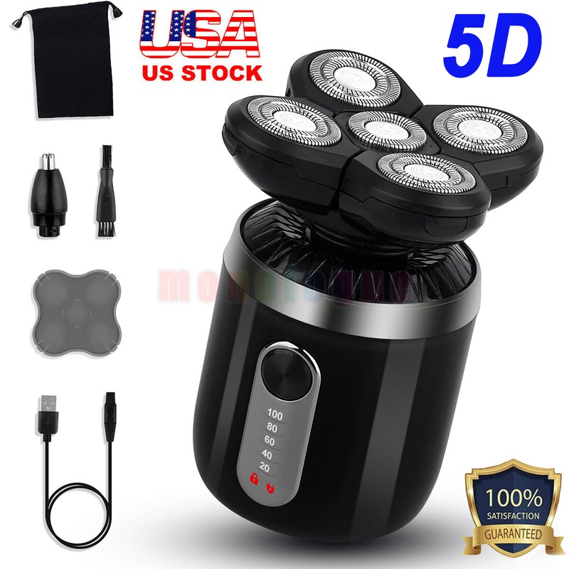 5-in-1 Electric Head Shavers Upgraded Detachable Head Shavers for Bald Men 5D…