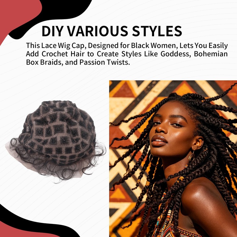 Braided Wig - Full Lace Crochet Wig with Baby Hair - Breathable Lace for3794 gallery