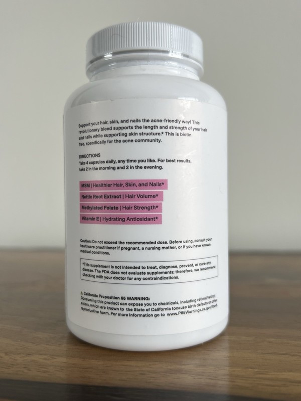 CLEARSTEM HAIR SKIN NAILS Biotin-Free Beauty Dietary Supplement 120 Capsules MSM gallery