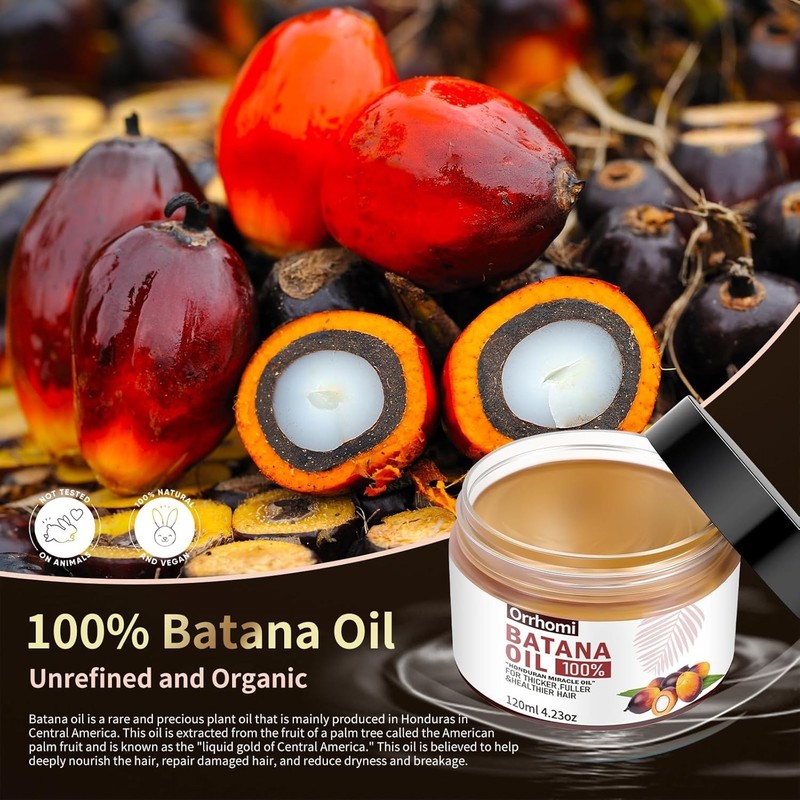 100% Pure Batana Oil Hair Growth Treatment Thick Fuller Hair Scalp Repair gallery