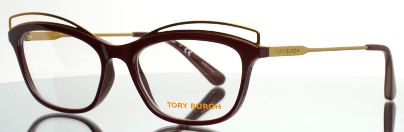 TORY BURCH TY4004 1711 Burgundy Gold Womens Cat Eye Eyeglasses 51-16-140 B:35