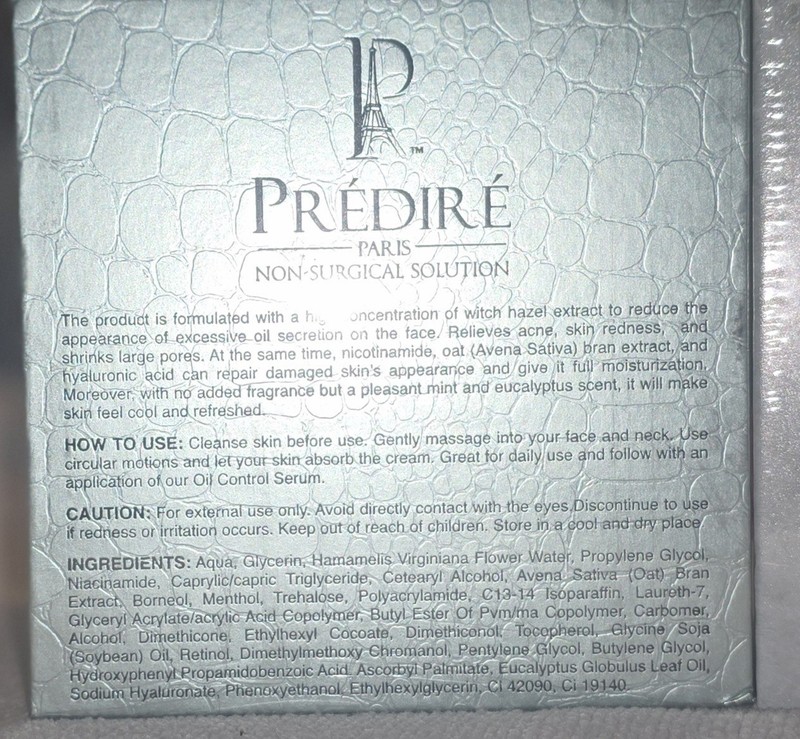 Predire Paris Oil Control Cooling Moisturizing Cream and Serum Bundle gallery