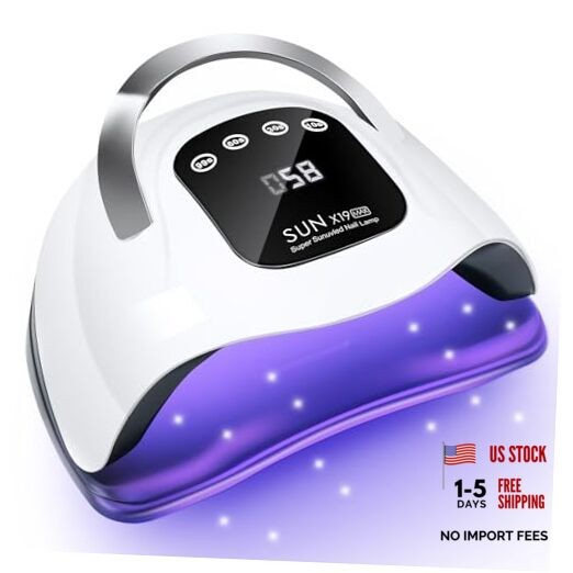 320W UV LED Nail Lamp, Nail Dryer for Gel Polish with 72Pcs Lamp Beads and