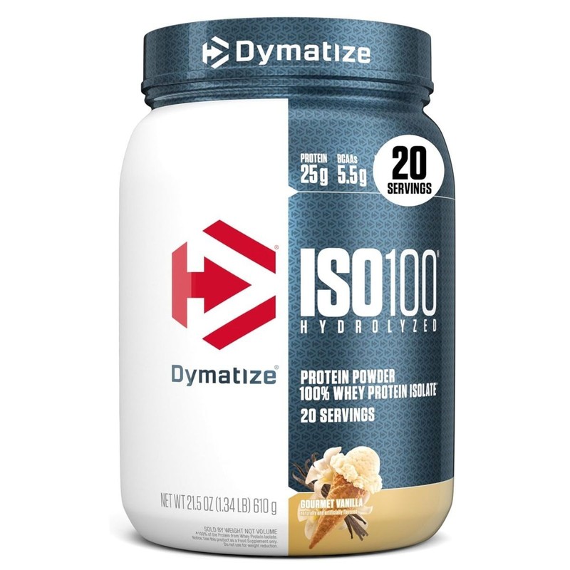 Dymatize ISO100 Whey Protein Isolate Gourmet Vanilla 20 Servings 1.4lb