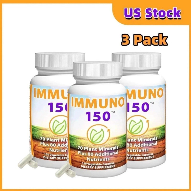 3 packs of immune 150 immune support supplements, containing 70 plant minerals-