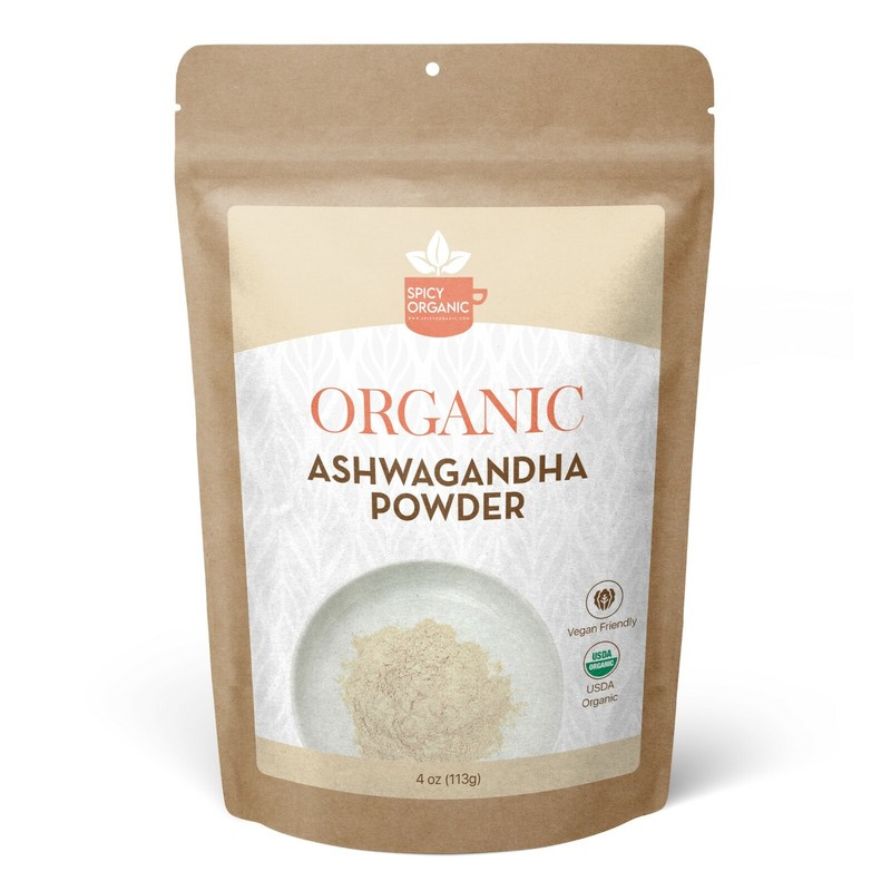 Organic Ashwagandha Root Powder (4 OZ) Non-GMO Raw Ashwagandha Powder for Tea