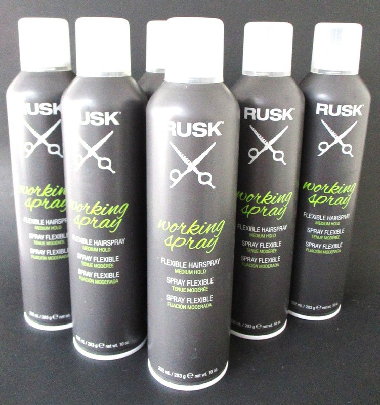 RUSK Working Spray Flexible Medium Hold Hairspray 10 oz Pack Of 6