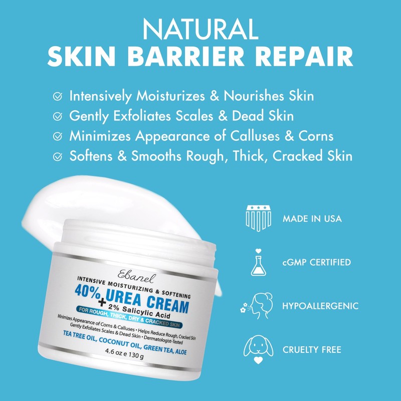 Ebanel Urea Cream 40% plus Salicylic Acid 4.6 Ounce (Pack of 1), gallery