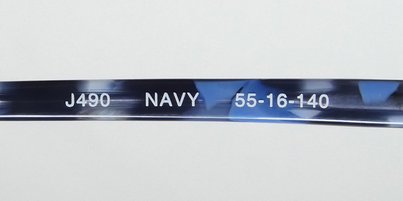 NEW JONES NEW YORK J490 EYEWEAR BANGLADESH METAL & PLASTIC BROWLINE 55-16-140 gallery