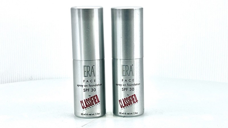 2 PACK SPRAY ON MAKEUP FOUNDATION ERA FACE R2 IVORY SHADE CLASSIFIED COSMETICS