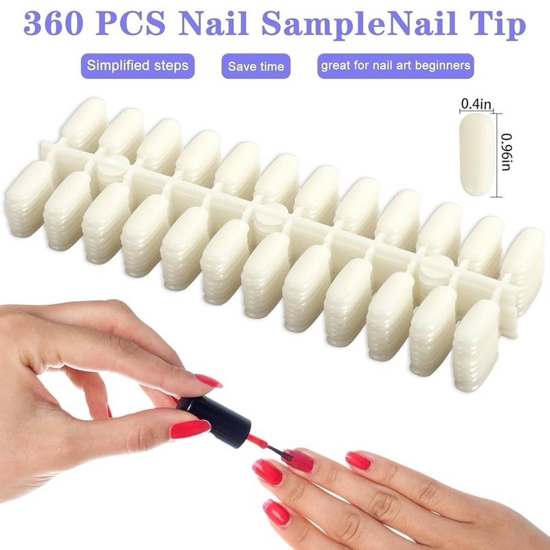 308 Colors Nail Swatches Book 360 Nail Tips Professional Nail Color Chart Card gallery
