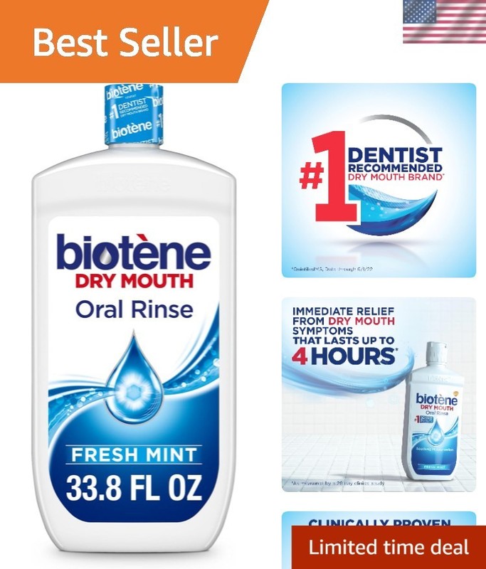 33.8 fl oz Biotene Mint Mouthwash – Alcohol & Sugar Free Dry Mouth Treatment