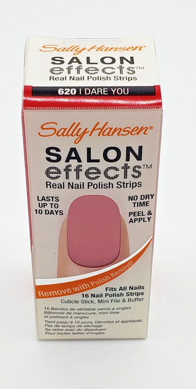 NEW Sally Hansen Salon Effects Real Nail Polish Strips 620 I DARE YOU
