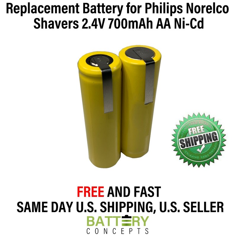 Philips Norelco 825RX Rechargeable Battery 2.4V 700mAh AA NiCd Electric Shaver