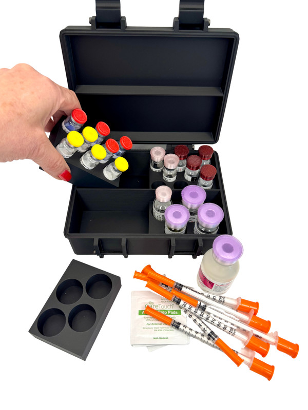 Flex Peptide Vial Case (Swappable Inserts) Modular Design