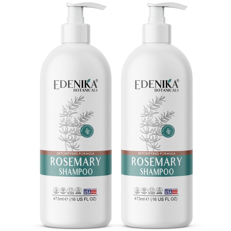 Edenika Rosemary Hair Growth Shampoo 2 Pack Wholesale Biotin Salon Hotel 16oz