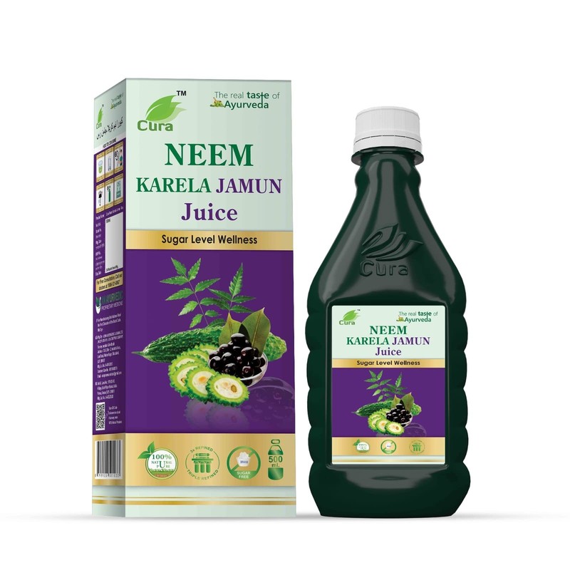 Cura Neem Karela Jamun Juice 500ml Herbal Blend