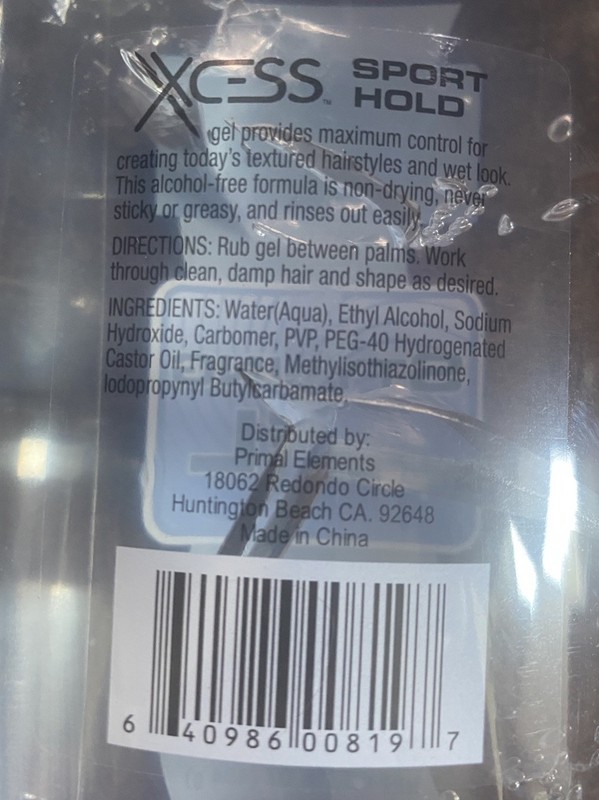 Xcess Styling Gel Sport Hold 10 Clear All Day Hold 16 oz Hair Lot Of 2 gallery