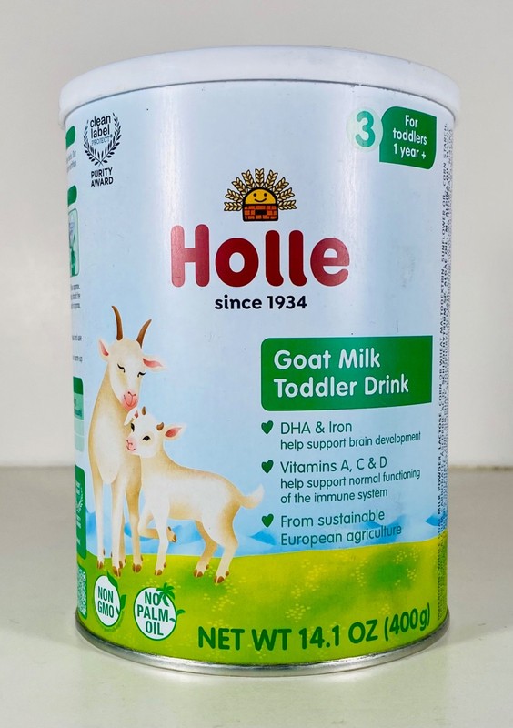 Holle GOAT MILK TODDLER DRINK, European Agriculture/Vit A,C,D/DHA & Iron, 12/26